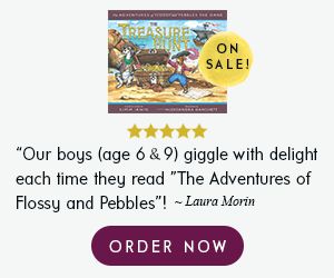cover of children's book The Adventures of Flossy and Pebbles the Dane: The Treasure Hunt with Order Now button